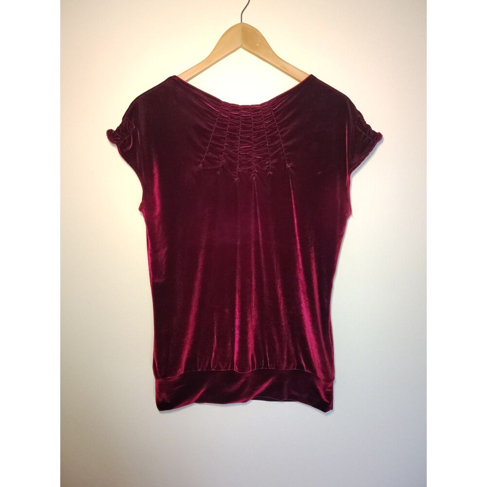 Squasht Burgundy Velour Top Whimsigoth Dark Coquette Southern Gothic Y2K
